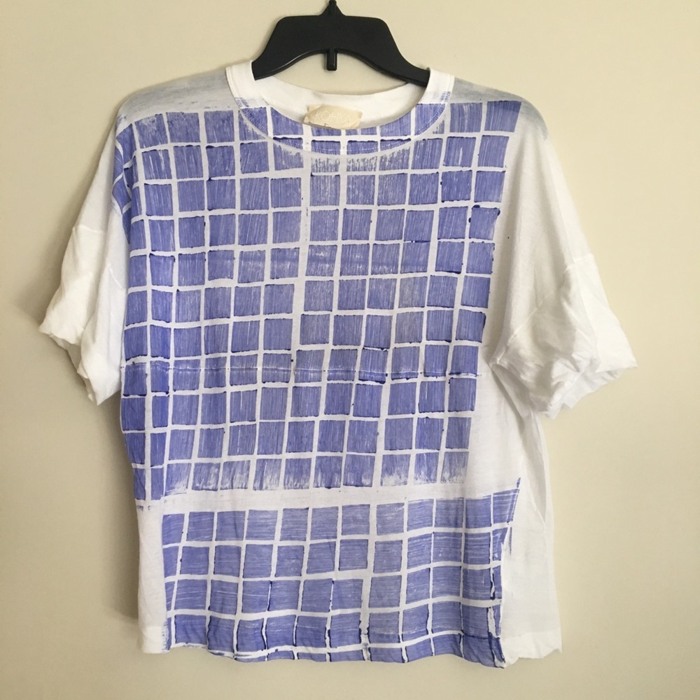 Rohka hand printed tissue tee